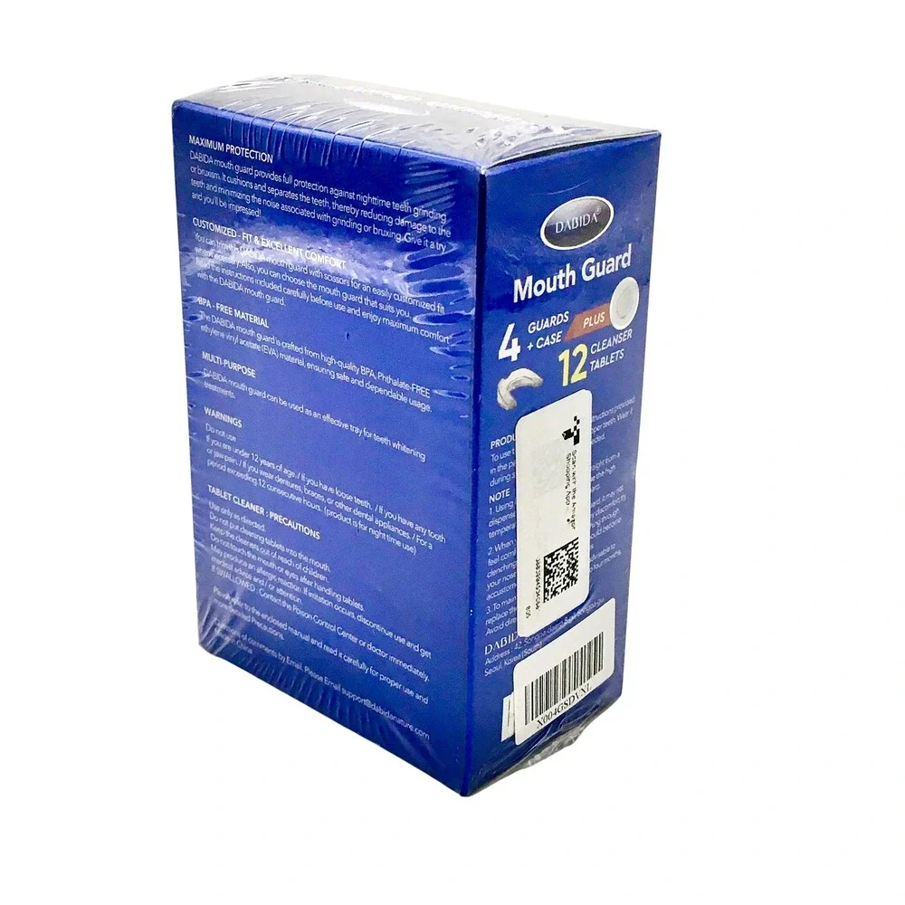 Dabida‎ Mouth Guard For Safeguarding Teeth Against Grinding 4 Guards + Cleanser